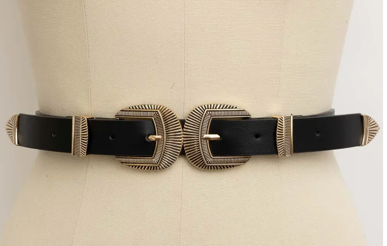 Double Faux Leather Belt